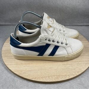 Gola Vegan Canvas Lace-Up Sneakers Tennis Mark Cox Vintage Blue Women Size 9 US